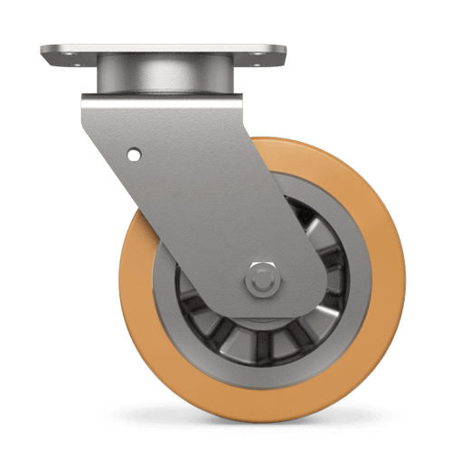 Поворотный ролик серии DELTA TWINопорная плитас шарикоподшипникомсплошной