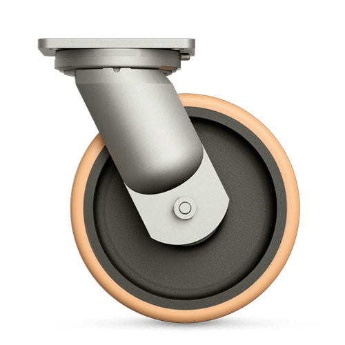 Поворотный ролик серии KAPPAопорные пластинысплошныес тормозом