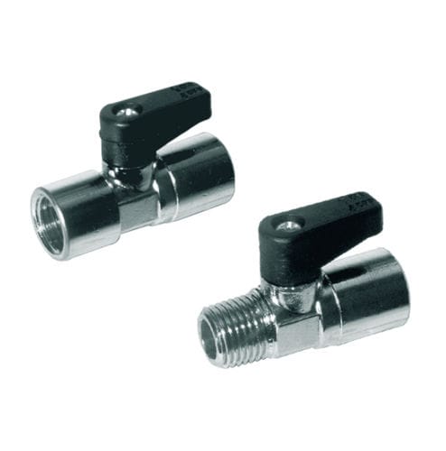 Кран шаровой серии М с ручным регулированием расхода, никелированная латунь