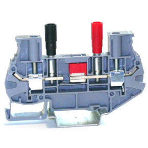 Клеммная колодка 43TA600, монтируемая на DIN-рейку, винтовое соединение, проверка и отключениесерый