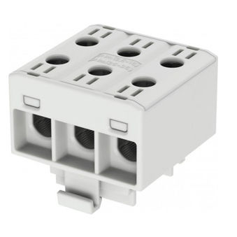 Клеммная колодка с винтовыми зажимами 606353 проходнаясерая мощность