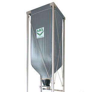 Flexible silo for mineral materialcoated