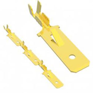 Быстроразъемная беспаечная клемма серии 004xxPпапаплоскаянеизолированная