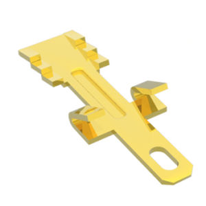 Клемма обжимная, беспаечная, плоская, неизолированная, медь