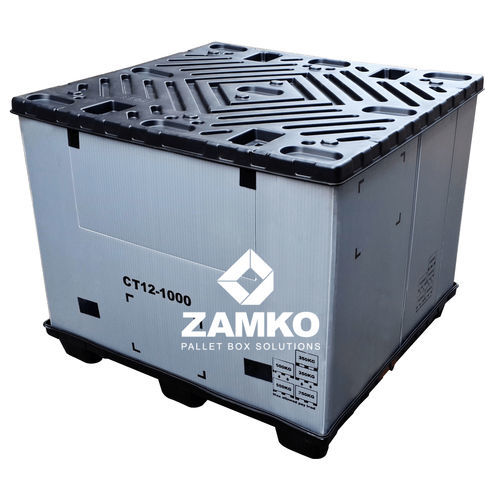 Пластиковый поддонный ящик PIN.b95складнойс крышкой-штабелированием