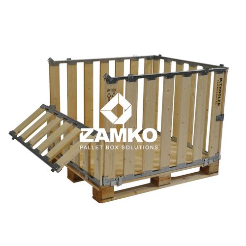 Деревянный поддонный ящик MPB.b80.Zдля хранения складноймногоразовый