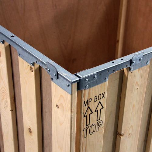 Стальной поддонный ящик MPB.b80.Складной из фанеры