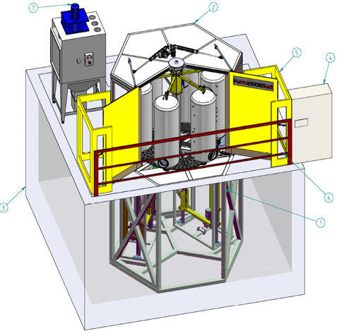 Автоматическая пескоструйная машина BoilerBlast Orbital 6 ECOpressure