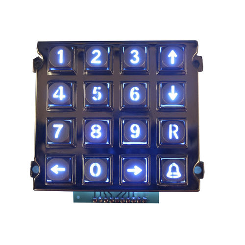 Клавиатура 16-клавишная K-TEK-A82KP-AC-BLпанельнаяантвандалозащищенная