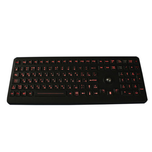 Клавиатура настольная K-TEK-M396-OTB-KP-FN-DT-BLбез манипуляторапромышленнаясиликоновая резина