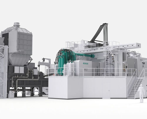 Кузов в белом цвете. Машина для литья под давлением. Управление транспортным средствомнепрерывное производство.