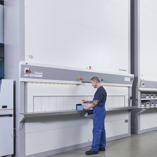 Вертикальная карусель для хранения Lockomatдля инструментовдля электронных компонентовдля мелких деталей