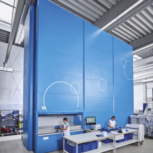 Компактная складская башня Multi-Space ®модульнаявертикальнаядля ящиков