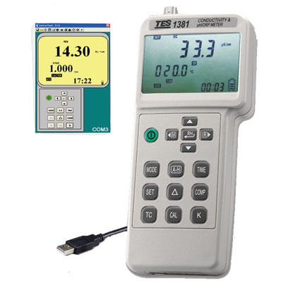 Измеритель pH/окислительно-восстановительного уровня ТЭС-1381КтемператураТДСсоленость