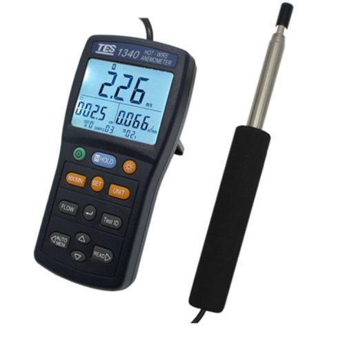 Анемометр термоанемометр ТЭС-1340цифровой портативный с питанием от аккумулятора