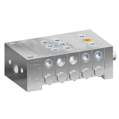 Поступательный дозатор смазки nP наномодульный из алюминиядля централизованных систем смазки