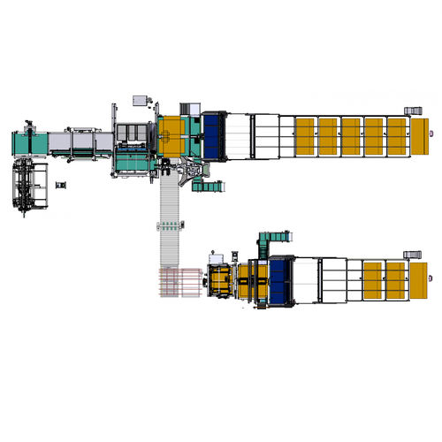 Комплексная упаковочная линия для различных продуктов для автомобильной промышленности, для фильтров, для матрасов