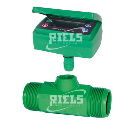 Турбинный расходомер PonyFlow5 Нейлондля жидкостейиз пластикас дисплеем