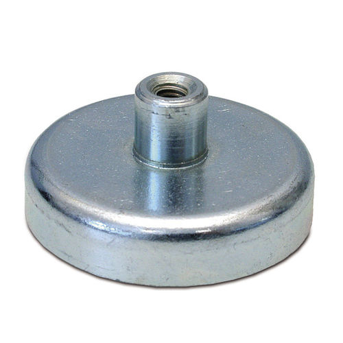 NdFeB magnet 401, 404, 405 seriesflat pot holdingpotwith threaded insert