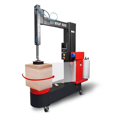 Полуавтоматическая машина для упаковки в стретч-пленку Box Wrap 800BПоворотный столкоробка для багажа в аэропорту