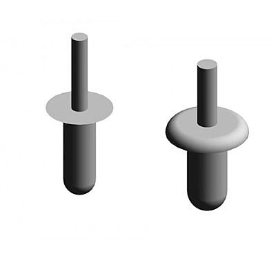 Blind rivet countersunk headflat-headlarge head