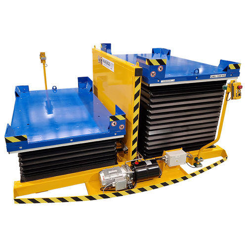 Подъемный стол с поворотной платформой PT2TEES130-160-100-371-3383-4сильфонгидравлическийэлектрический