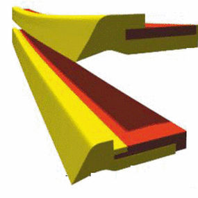 Стеклоочиститель серии ENдля телескопических крышек, вулканизированный из полиуретана