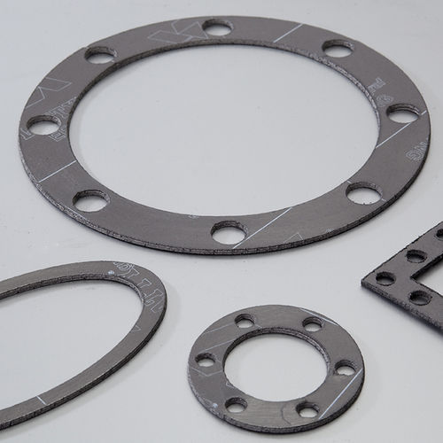 Expanded graphite gasket sheet LATTYgraf EFA NGinoxfor chemical applicationsflange