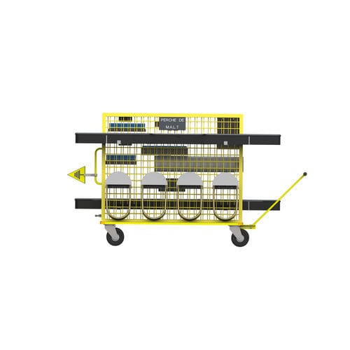 Транспортная тележка CDC-BINARDдля перевозки оборудованияс поворотными роликами