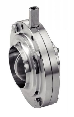 Клапан-бабочка серия 61310 для жидких пищевых продуктов и напитковиз нержавеющей сталис уплотнением