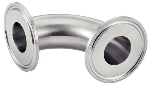 Гидравлический фитинг серии 63431, фланец, угол 90°, нержавеющая сталь