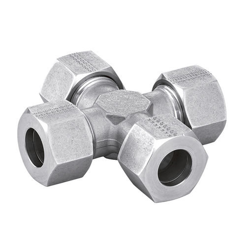 Гидравлический фитинг серии 5414 кольцевой крестовик, нержавеющая сталь