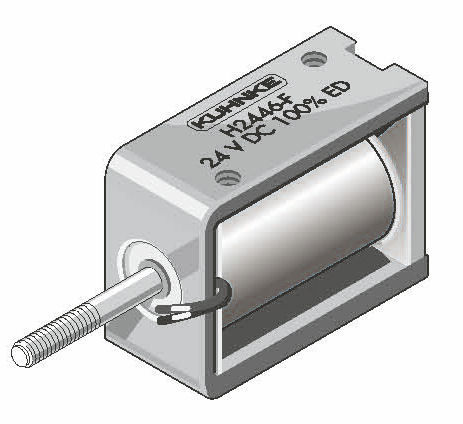 Линейный соленоид H2406-F-24V DC-100% EDpower