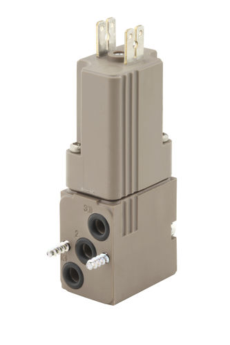 Тарельчатый пневматический распределительный клапан серии 98 с электромагнитным управлением, прямого действия, 3/2-ходовой