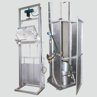 Система опорожнения барабанных контейнеров для пищевой промышленности