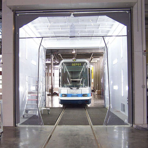 Paint booth for railway applications enclosedfilter