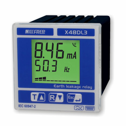 Реле контроля асимметрии фаз X48DL3, ток утечки на землю, переменный ток, монтаж заподлицо