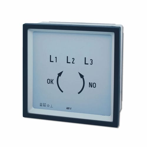 Индикатор последовательности фаз серии Fаналоговый для монтажа на панели