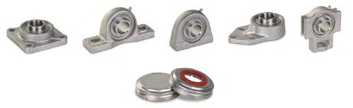 Самоцентрирующийся подшипниковый узел из нержавеющей стали, коррозионностойкийдля пищевой промышленности