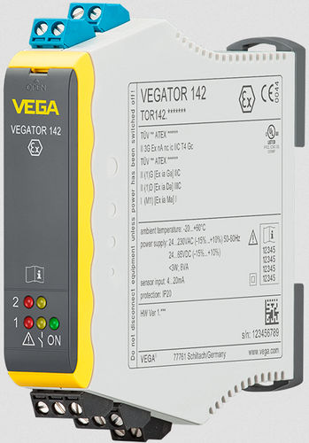 DIN rail signal conditioner VEGATOR 142multi-channel4-20 mAfor level sensing