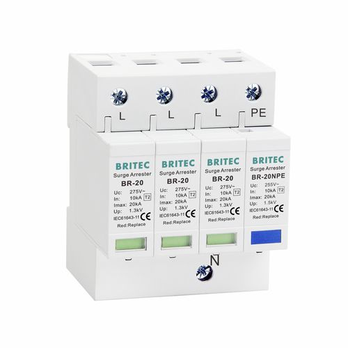 Ограничитель перенапряжения тип 2 BR-20 3+1класс IIдля источников питаниядистанционная сигнализация