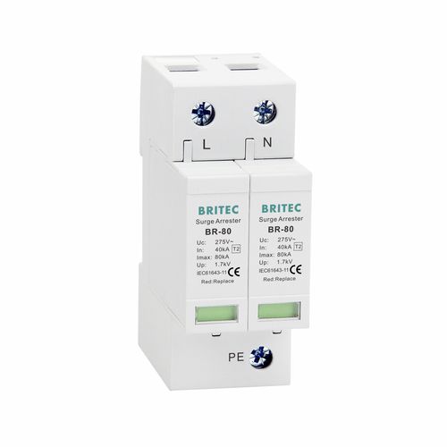 Устройство защиты от перенапряжения тип 2 BR-80 2Pкласс IIдля источников питанияантипомпажный