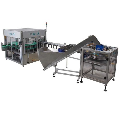 Lateral handle applicator SIAL 6 seriesautomaticwith conveyorfor bottles