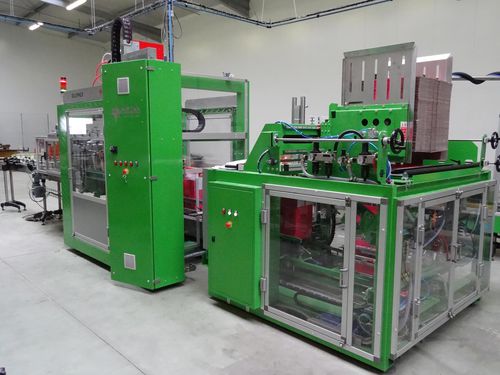 Автоматический формовщик-упаковщик-запечатщик коробок JOLLYPACKКлейкая лентатермоклей