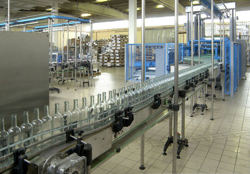 Transport conveyor beltfor glass bottlesstainless steel