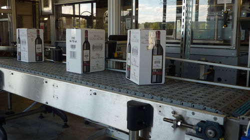 Transport conveyor beltfor cardboard boxesstainless steel