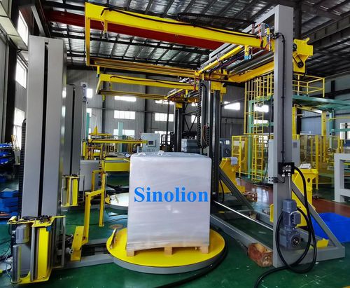 Упаковочная машина с поворотным столом T2000FZ-PLполуавтоматическая упаковка поддонов