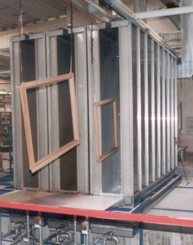 Закрытый покрасочный туннель для деревообрабатывающей промышленности