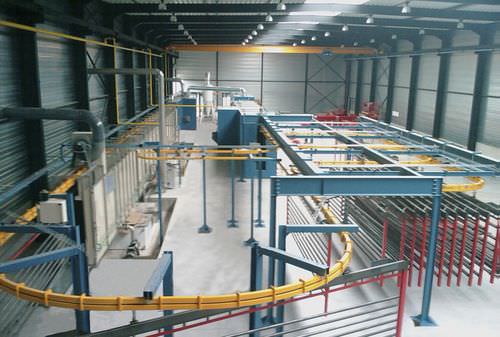 Линия непрерывной порошковой окраски