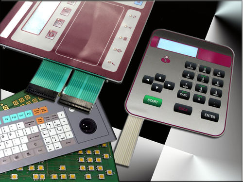 Панельная клавиатура с механическими клавишами. Синоксполиэстер.